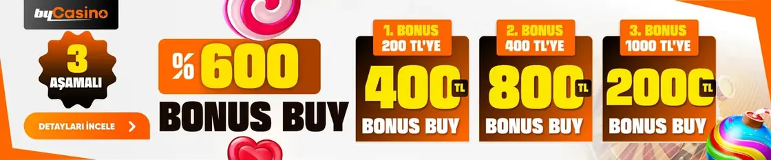 Üç aşamalı bonus buy kampanyası banneri
